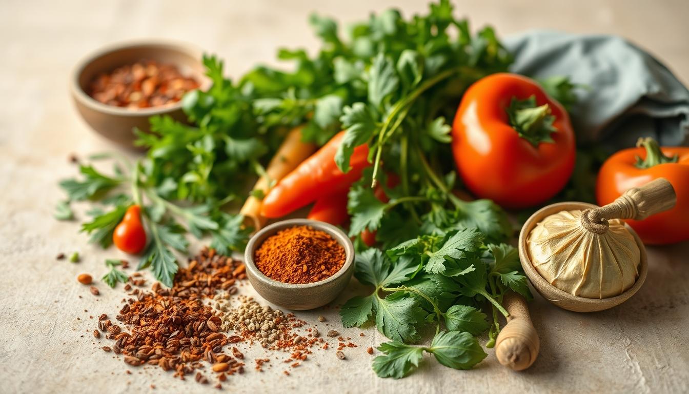 Balanced healthy meal prepared in a home kitchen