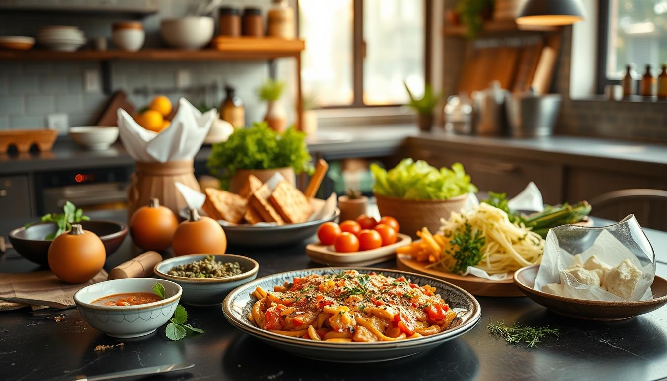 Ingredients prepared for a fast weeknight meal